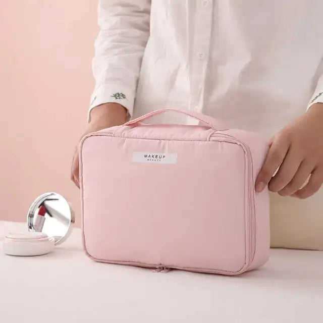 Multi-Compartment Makeup Bag